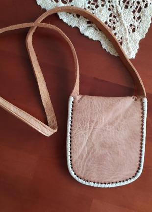 Маленькая стильная сумка, сумочка, кросс-боди, натуральная кожа, ручная работа3 фото