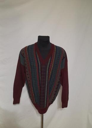 Винтажный полушерстяной пуловер винтажная кофта