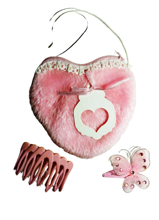 Детский подарочный набор сумка с украшениями розовый1 фото