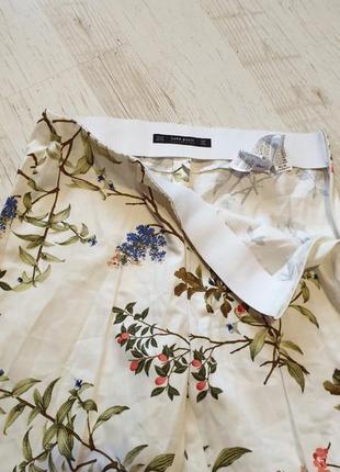 Укороченные брюки с цветочным принтом zara sale7 фото