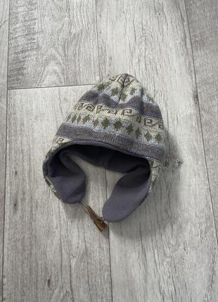 Теплая зимняя шапка ушанка на флисе yksikoko размер 52-544 фото