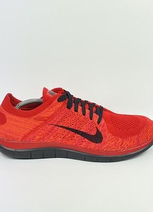 Кроссовки nike free run 4.0 flyknit оригинал красные спортивные беговые размер 45 45.52 фото