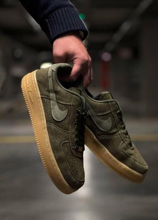 Кеди black and pink nike air forces base khaki
