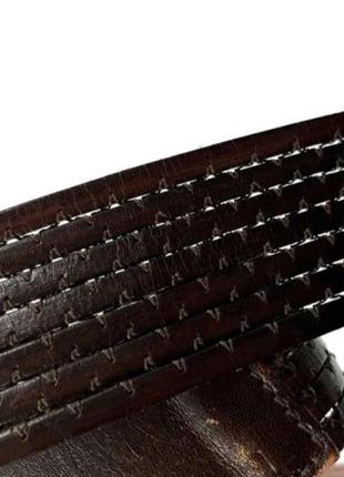Темно-коричневый кожаный ремень barbarа2 фото