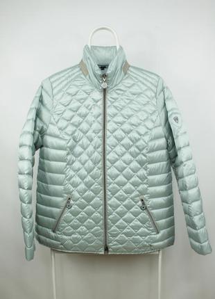 Стильний легкий пуховик куртка barbara lebek quilted turquoise light down jacket