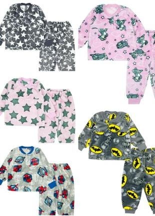 Пижама детская теплая для мальчика, для девочки, плюшевая1 фото