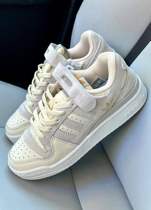 Adidas forum light beige1 фото