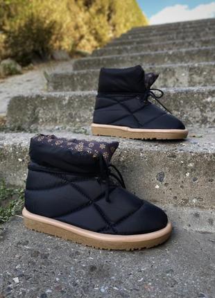 Женские трендовые зимние дутики сапожки