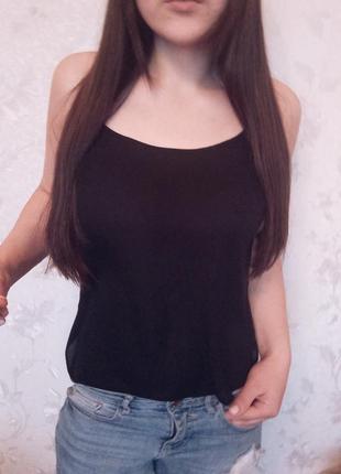 Черная блуза-топ