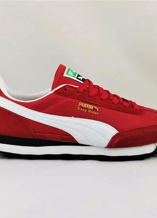 Кроссовки мужские puma easy rider красные и белые пума (размеры: 44,46)6 фото