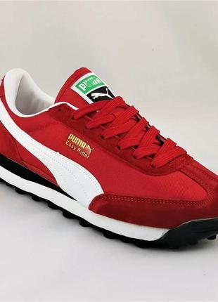 Кроссовки мужские puma easy rider красные и белые пума (размеры: 44,46)5 фото