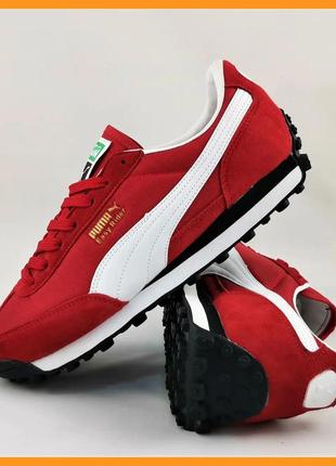 Кроссовки мужские puma easy rider красные и белые пума (размеры: 44,46)