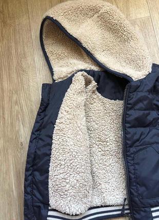 Куртка курточка на меху меховушка бомбер 12-18 мес nutmeg5 фото