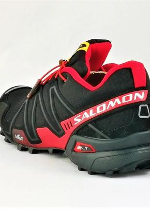 Кроссовки salomon speedcross 3 чёрные мужские саломон красные (размеры: 41,44)9 фото