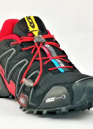 Кроссовки salomon speedcross 3 чёрные мужские саломон красные (размеры: 41,44)7 фото