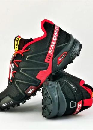 Кроссовки salomon speedcross 3 чёрные мужские саломон красные (размеры: 41,44)6 фото