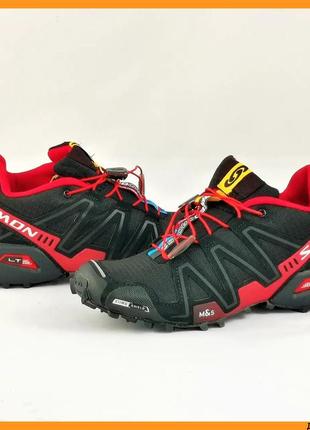 Кроссовки salomon speedcross 3 чёрные мужские саломон красные (размеры: 41,44)3 фото