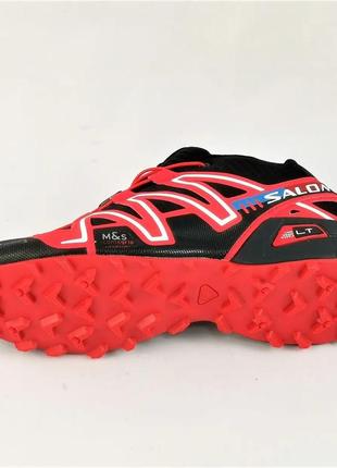 Кроссовки salomon speedcross 3 красные мужские саломон чёрные (размеры: 41,42,43,44,45,46)4 фото