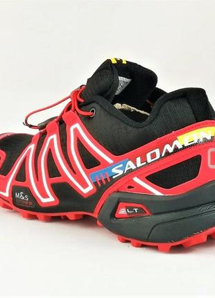 Кроссовки salomon speedcross 3 красные мужские саломон чёрные (размеры: 41,42,43,44,45,46)8 фото