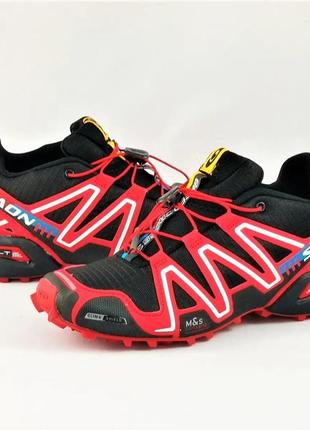 Кроссовки salomon speedcross 3 красные мужские саломон чёрные (размеры: 41,42,43,44,45,46)7 фото