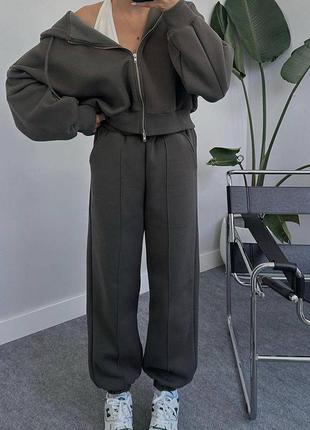 Костюм (графіт, білий, меланж)🥰