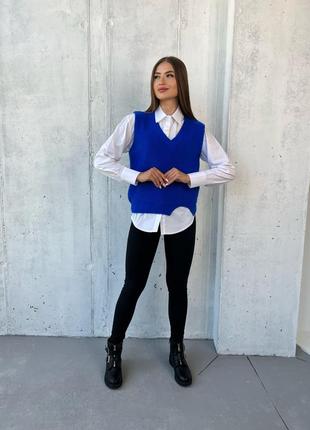 Жаноча желетка+сорочка