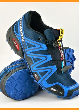 Кроссовки salomon speedcross 3 синие мужские саломон голубые (размеры: 41,44)