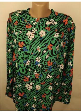 Блуза цветочная натуральная новая большого размера tu uk 22/50/4xl2 фото