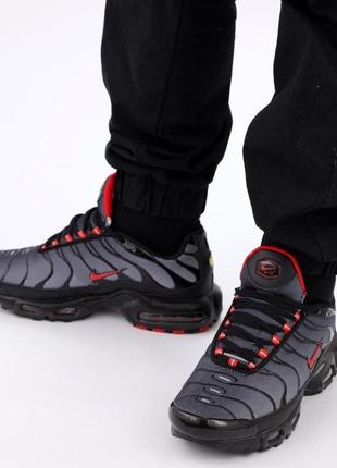 Чоловічі кросівки gorge green nike air max one color page number plus tn+ black grey red 42