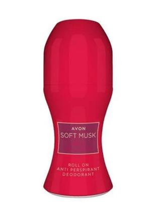 Дезодорант-антиперспирант с шариковым аппликатором avon soft musk delice velvet berries, 50 мл (эйвон софт муск)
