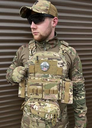 Тактическая военная армейская кепка бейсболка каратель the punisher з ліпучками (...