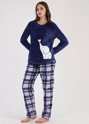 Комплект женский плюшевый теплая махровая пижама