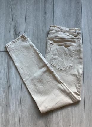 Бежевые джинсовые брюки h&amp;m size 32