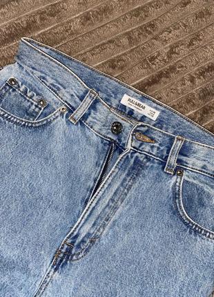 Голубые джинсы мом 36 размер s-m варёные pull&bear4 фото