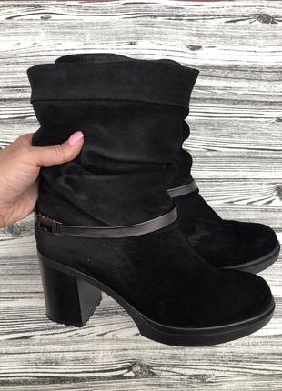 Зимові чоботи, натуральний замш