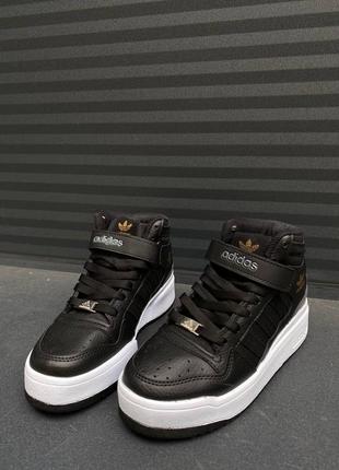 Кроссовки adidas forum hight black8 фото