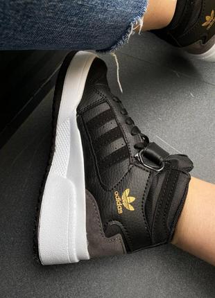 Кроссовки adidas forum hight black6 фото