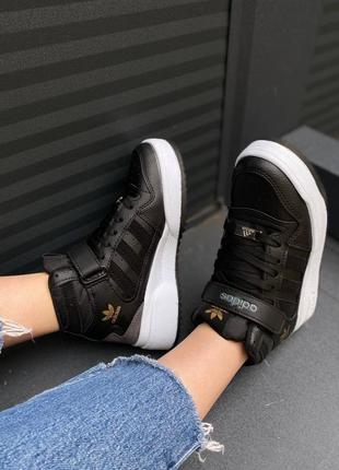 Кроссовки adidas forum hight black4 фото