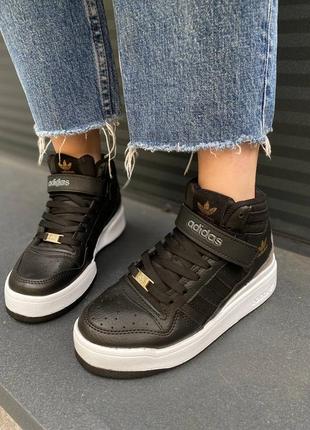 Кроссовки adidas forum hight black