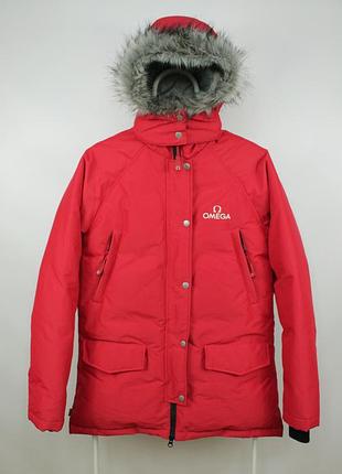 Очень теплая куртка пуховик omega red down puffer women's parka jacket