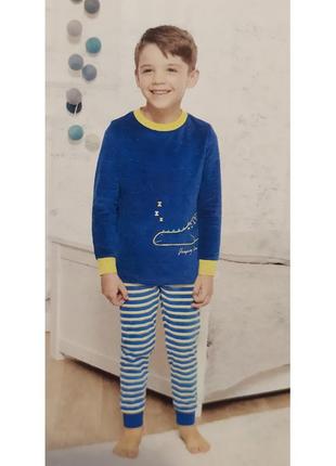 Детская велюровая пижама impidimpi на мальчика 198622 фото