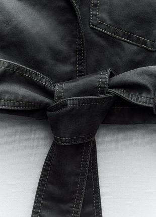 Укороченный тренч с вощеным эффектом zara7 фото