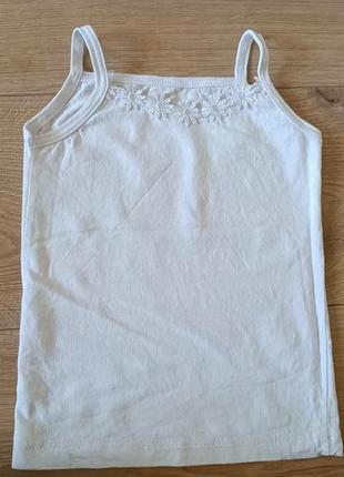 Белая майка для девочки