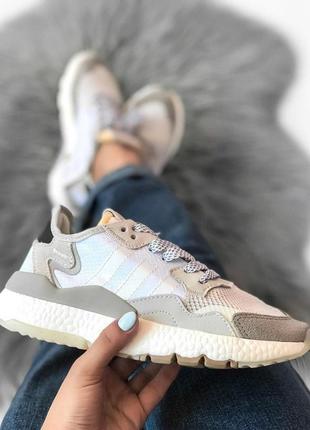 Шикарные женские кроссовки adidas preto nite jogger1 фото