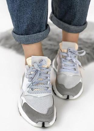 Шикарные женские кроссовки adidas preto nite jogger5 фото