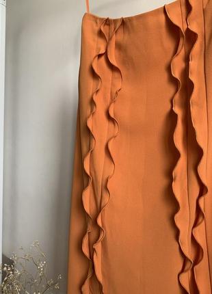 Оранжевая миди юбка cos3 фото