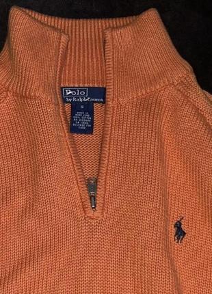 Хлопковый свитер polo ralph lauren оригинальный оранжевый