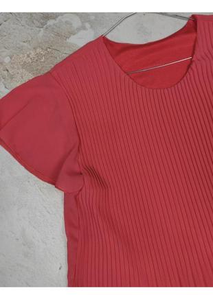 Блуза итальянская свободная коралловая красивая uk 16-183 фото
