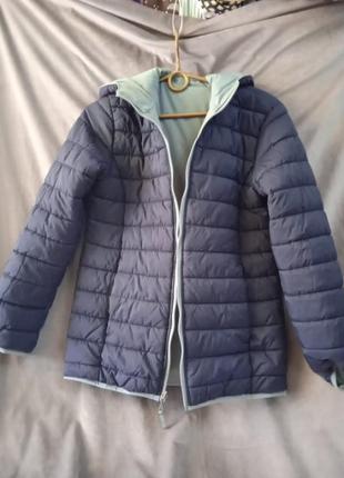 Двухсторонняя демисезонная курточка для девочки, р.146-1522 фото