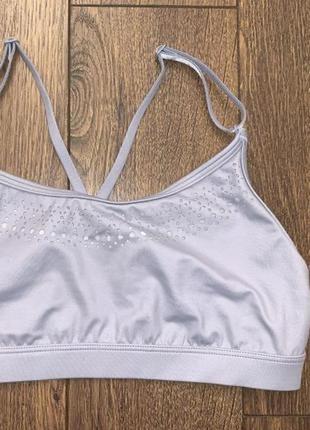 Стильный серый плотный спортивный топ перфорация victoria s secret,s